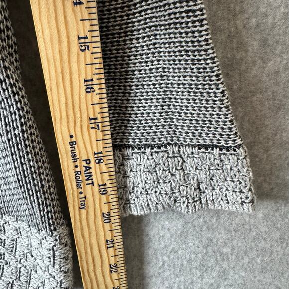 Nic Zoe Chunky Knit Cardigan Sweater Womens Lg Big Buttons Boho Lagenlook Gray - Picture 8 of 11